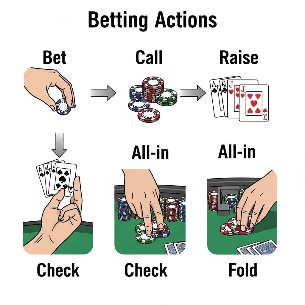 德州撲克下注動作